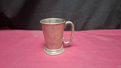 A sterling silver vintage 1937 Birmingham tankard hallmarked 