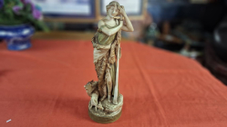 A Large Royal Dux figure with red triangular man. H.38 cm W.13 cm