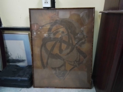 An Abstract African picture in a nice Glazed frame
H81.5cm
W61.2cm