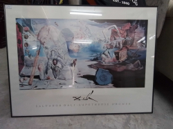 A wargr Salvadore Dali print Framed 
H.60cm
W.80cm.
