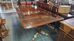 Large Regency Style Mahogany Dining Table 2 leafs