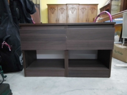 A Modern pair of low bedside table
H49.2cm
W35cm. 