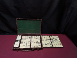 1960s Set of Mahjong Cased , 2 Layers Highly Collectible 