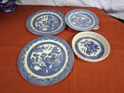 2 very large circular plates and 2 others