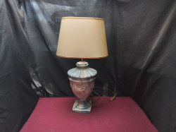 A Ceramic lamp with Brass fittings  