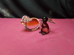 original Murano sheep and rabbit stamped 