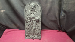 Cast Iron Relief Wall Sculpture of Charlemagne (Carolus Magnus) Dimensions W.20 cm H.46 cm