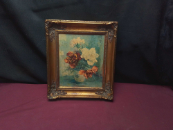 A Gilt Framed Oil on Canvas signed by Fremed Artist George's Danset  1897-1976still life 
W31cm.
H35cm.
