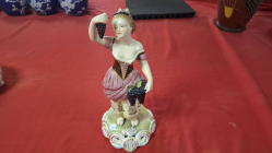 A rare antique Royal Crown Derby figurine AUTUMN with early 1784-1825 mark, 25cm high in perfect condition