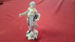 A rare MEISSEN figurine of an 18th century dandy 16cm high, no damage