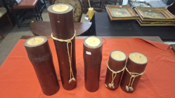 5 mixed size a Bamboo candle, tall one height 50 cm