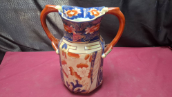 Victoria Ironstone Imari Jug Hydra pattern blue red oriental. H.18 cm base 15 cm included handle 17 cm
