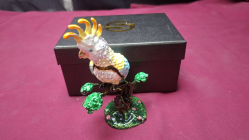 Parrot Bird Jewelry Trinket Box Decoration Animal Cute With Beautiful Colors