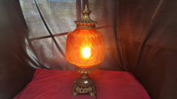 Mid-Century Carl Falkenstein Table Lamp Glass Shade 64 cm high. 