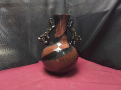 Large Chinese Vase with a dragon handle 
H35.5cm.
W16cm.