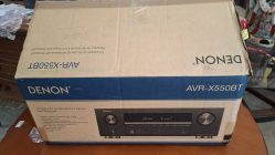 DENON Amplifier AVR-X550BT 5.2-channel AV receiver130W per channel, Full 4K Ultra HD video pass-through, and built-in Bluetooth. As new+receipt. 