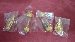 4 Pendants gold plated