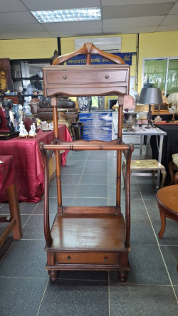 Solid Mahogany Wood Coat and  Pants Hanger. Dimension W.52 cm H.156cm D.48cm