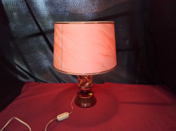 Italian floreutine style porcelain Gilt accented table Lamp 
H41cm.