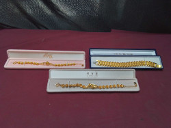3 Velvet Cased bracelets,2 ladies I men