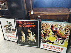 4 very nice Guinness Framed Prints 
H63cm. W53cm.