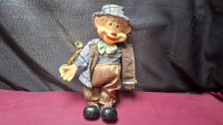 Ashley Belle Ceramic Hobbo Clown Musicians Figurine 
H36cm. W11cm.