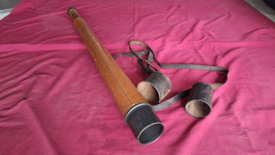 1939 British India Naval Telescope â€“ Brass & leather w/ original shoulder strap (~1m length)
