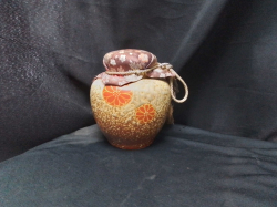 Ceramic 1970s Japanese Chatsubo tea jar,Yakimono Uji Chean Pottery, marking at base 