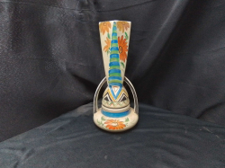 Art Deco Arthur,1930s Staffordshire Pottery, Hand Painted Vase .VGC