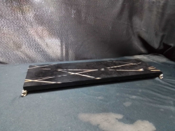 An outstanding,  made by price Originality, Sahara Noir ,marble silver Footed display/serving slab
L47cm W14cm