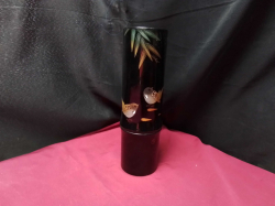 A nicec Laquerd Bamboo vase 
H26cm. W7.cm.