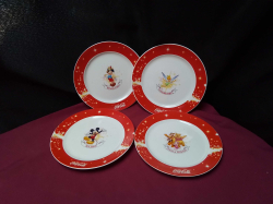 4x Disney Coca-Cola plate 