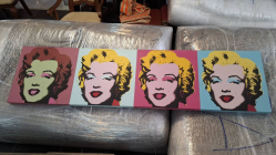 Marilyn Monroe oil on canvas. Dimensions. 180x45 cm