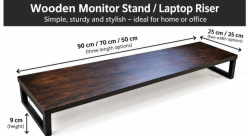 A Wooden monitor stand Laptop riser 