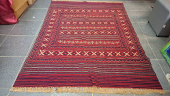 A Red pattern handmade carpet. Dimension. 185x147 cm
