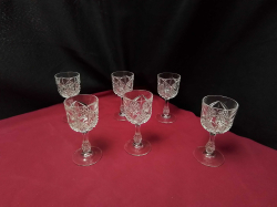 6 Crystal shot glasses  