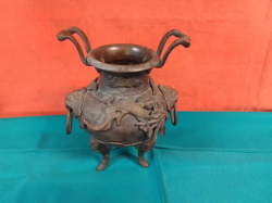 Ancient bronze censer or vessel. 20 Cm high