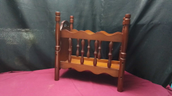 carved wood magazine Rack.
H43cm. W25cm. L42cm.