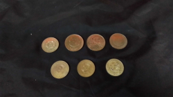 An assortment of 7 German coins 
