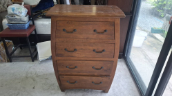 Commode 4 drawers wooden chest or drawers. Dimensions. H.44 cm L.69 cm H.100 cm