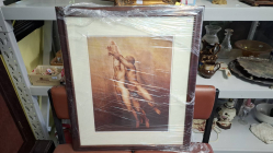 A rare hand signed framed and matted limited edition print of naked couple by acclaimed Norwegian artist Vebjohn Sand W59cm H70cm 