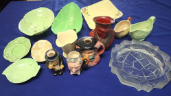A box of various china, including character jugs some A/F 