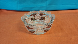 A beautiful German vintage bohemian 24% lead crystal bowl. Very heavy 7x3.5 inches absolute mint condition. 