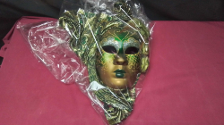 Green carnival mask
