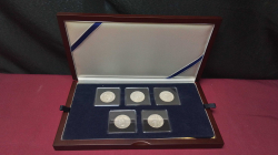 A Set of 5 silver DM coins 1952 to 1955in a presentation box 