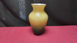 A glass Italian green and cream Vase sugar cup.
H17 W5cm. 