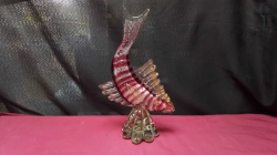 Original Murano Italy tiger fish.
H30 W7cm.