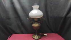 A Solid very heavy art - Deco style table lamp.
H55 W13cm.