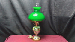 A Lovely Green shaded electric table lamp.
H556 W13cm.