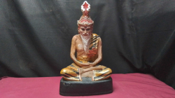 Very large statue of Por Gae Lersi Ta Fai (pu ruesi pa fai)it's a hermit Sagge that has a third eye on his forehead. 
H44 W23cm.